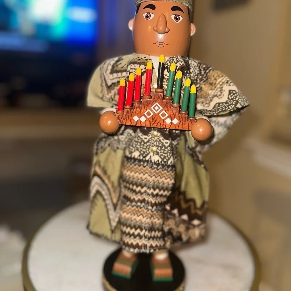 Kwanzaa Nutcracker Village Collection African-Inspired Candle Holder Figurine